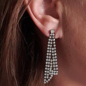 Vintage earrings with sparkling stones